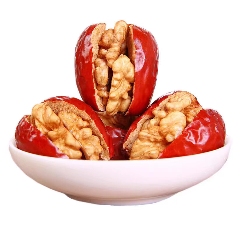 枣夹核桃和田大枣夹核桃现货供应新疆红枣夹核桃仁独立包装