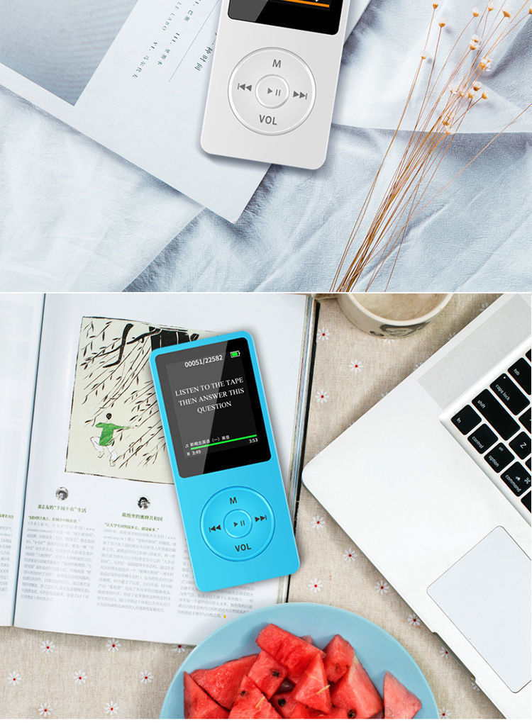 MP4MP3蓝牙运动音乐播放器迷你学生随身听有屏插卡外响无损按键