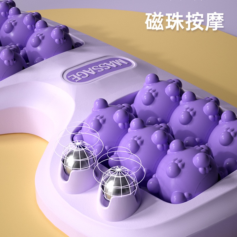 足底按摩器足部脚部足疗养生家用腿部穴位磁珠四排滚轮脚底按摩器
